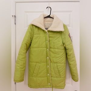Neon green Korean style coat